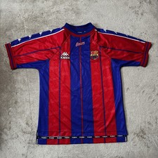 Original FC Barcelona Football Shirt Mens Small Kappa 1997/98 Home Trikot Vtg