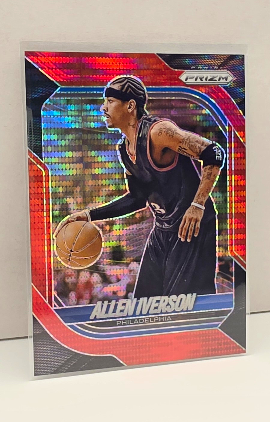 Panini 2025-26 Prizm Allen Iverson Red Wave Prizm #143 76ers  /299