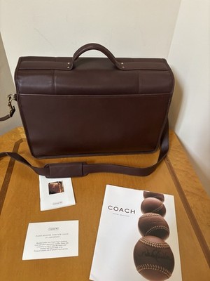 Coach Brown Briefcase Bag Turn Lock Adjustable Strap (Vintage