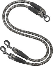 Double Dog Leash Coupler, Heavy Duty Extension Rope for Two Dogs, No Tangle 1/2"