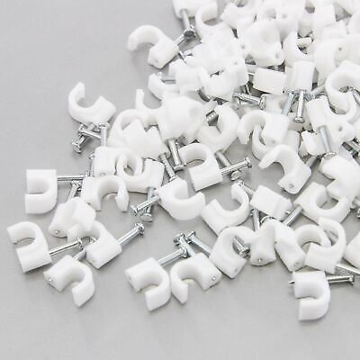 8 mm Cable Wire Clip Management Cord Tie Holder Nail In Clamps 200 Round 5//16/"