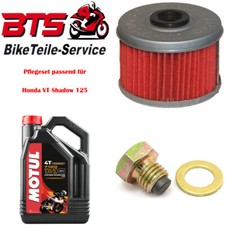 Set 4L Oil, Filter, Drain Plug Fits Honda VT Shadow 125cc 52