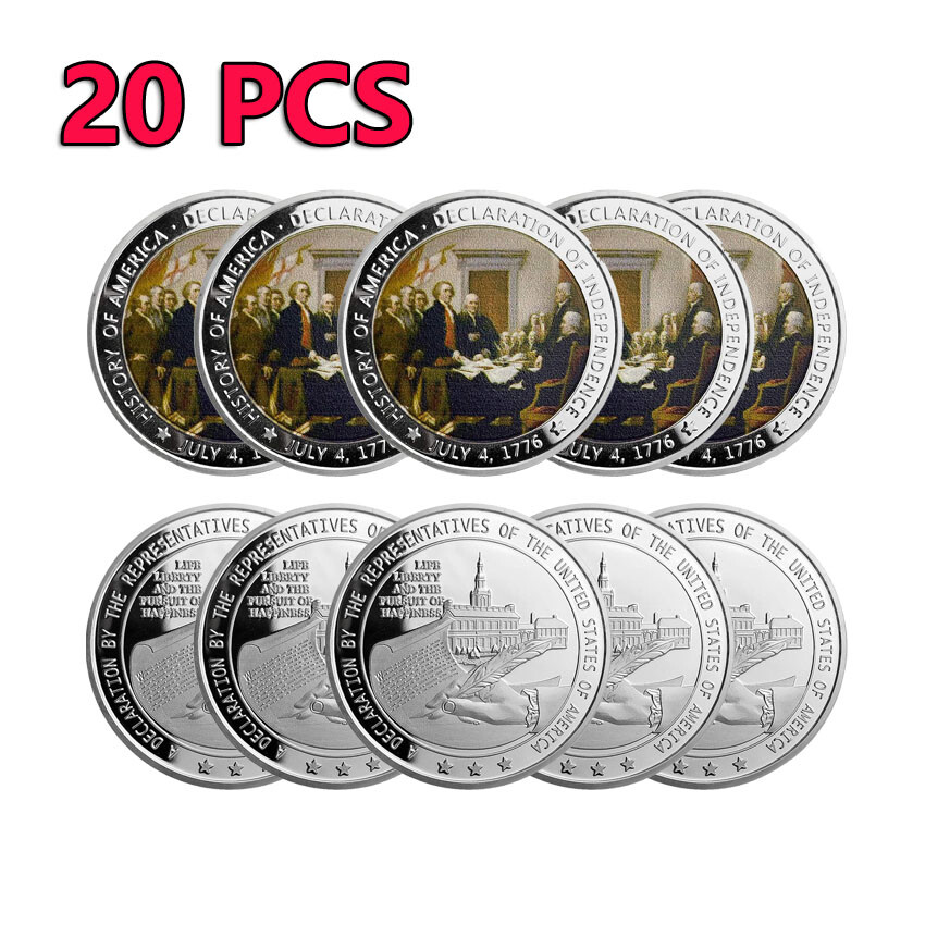 20PCS Presidential 1776 Declaration of Independence Challenge Coin Commemorative