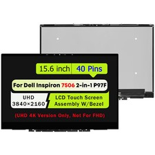 UHD 4K LCD Touch Screen Display 15.6" for Dell Inspiron 7506 2-in-1 J9PFV 0J9PFV