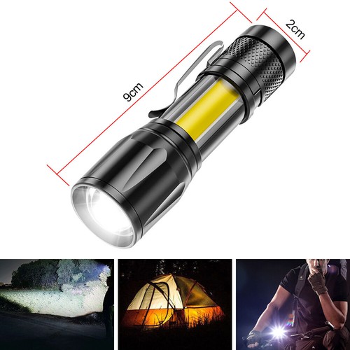 Torcia a batteria forte led luminosità polizia mini swat usb ricaricabile - Foto 3 di 10