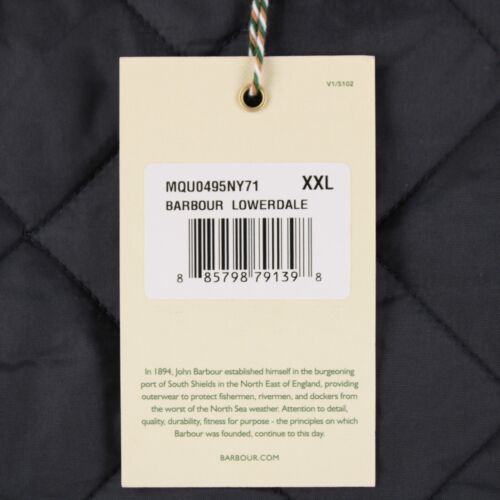 Barbour NWT Polyester Quilted Vest Size XXL Lowerdale In Solid Blue - Picture 13 of 13