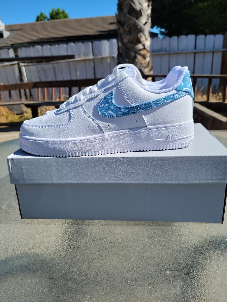 Size 8.5 mens/10wmns - Nike Air Force 1 '07 Essentials Blue