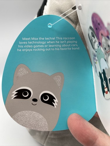 12 Zoll Max the Raccoon Squishmallow Walgreens exklusives weiches Kissen Plüschtier - Bild 6 von 10