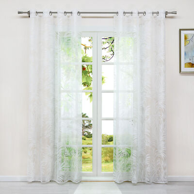 Gardine Stores Ausbrenner Vorhang Voile Dekoschal Transparent Wohnzinme Vorhänge