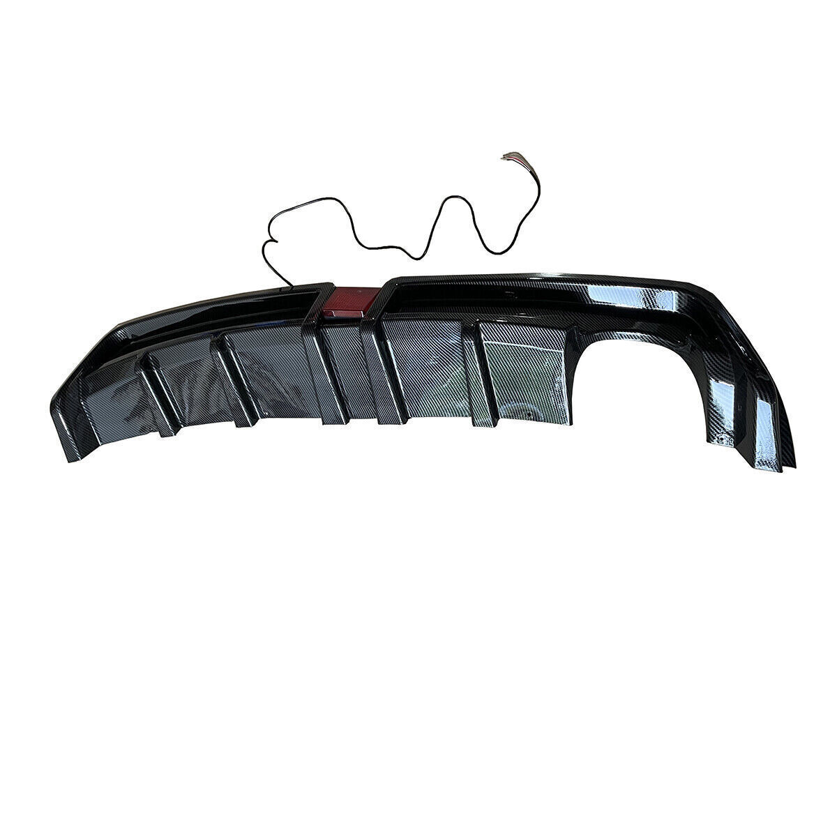 Rear Bumper Diffuser w/LED For 0611 Honda Civic 4dr Mugen RR Carbon
