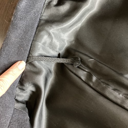 Vintage Authentic Viking Military Enlisted 40L Black Wool Overcoat Long Pea Coat - Picture 11 of 12