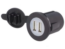 Car Twin USB Charge Point Adaptor 5v Output 12v-24v Input iPhone iPod Charge