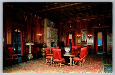 Postcard Vanderbilt Mansion Dining Room National Historic Site Hyde Park NY  F 4