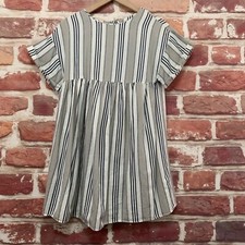 Asos Dress Womens Size 6 Gray White Multicolor Striped Casual Short Sleeve