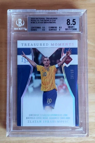 2022 Panini National Treasures World Cup #186 Zlatan Ibrahimovic /99 BGS 8.5