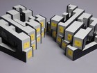 450+ Legos (1 lb 11 oz) makes 18 Piece PUZZLE Burr MADE FROM Gray LEGOs w/ info — photo 3