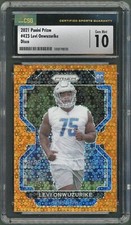 2021 Panini Prizm Levi Onwuzurike RC #423 Orange Disco - CSG Gem Mint 10