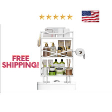 Over The Toilet Storage,Bathroom Organizer Toilet Shelf with Toilet Paper Holder