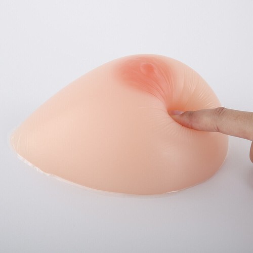 Beige multicolore a forma di goccia in silicone forme del seno per Crossdresser - Afbeelding 7 van 18