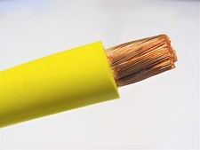 100' FT 2 AWG COPPER WELDING/BATTERY CABLE YELLOW 600V MADE IN USA EPDM