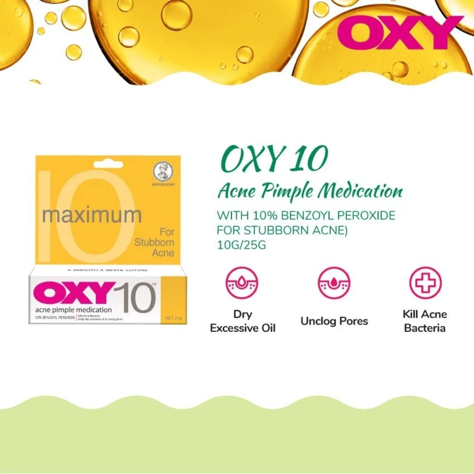 5 pack x 25g OXY 10 Maximum For Stubborn Acne Pimple Medication and Treatment - Image 3 of 4