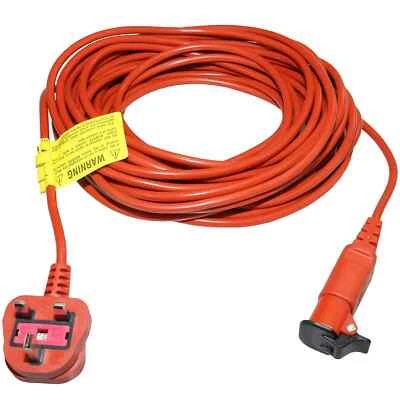 MASTERPART 15 Metre Lawnmower Power Cable for Bosch Rotak 34 34R 36 36R Mains Lead & Plug