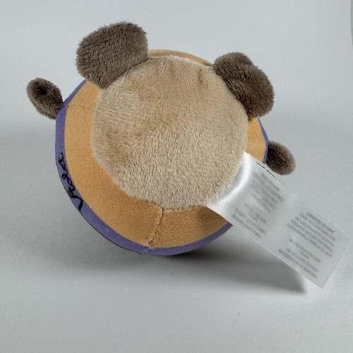 Fiesta Plush Violet The Wolf Mushy Plushies Ball 4" Grey Purple Stuffed Animal - Picture 3 of 11