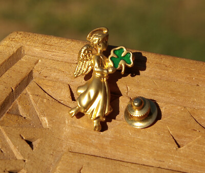 Angel Halo Wings Green Clover 1 1/4
