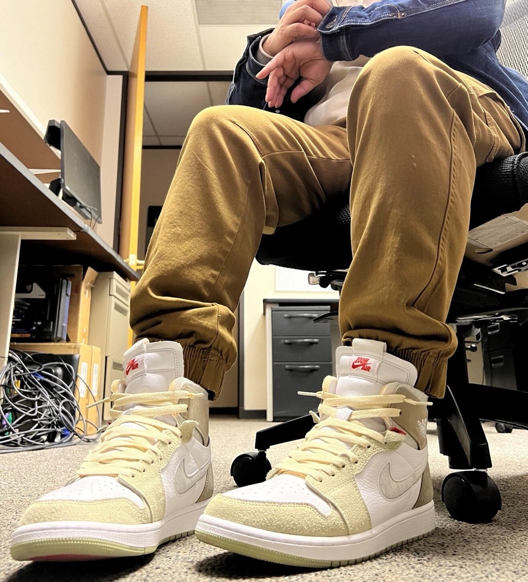 air jordan 1 zoom olive aura