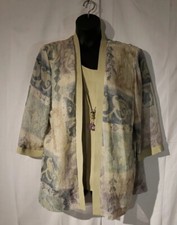 Sz 18W Vintage R M Richards One Piece Jacket  Tee Shell Pastel Green Preowned