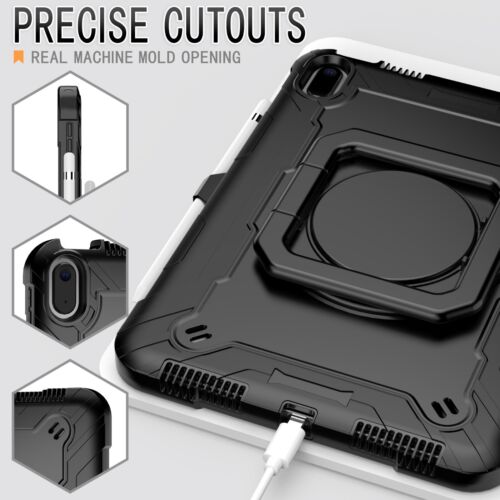 For 13'' 12.9'' 11" 10.9" iPad Air/ iPad Pro Case with 360 Degree Rotating Stand - Picture 58 of 88