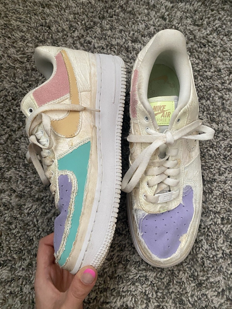 Nike Air Force 1 Tear Away Pastel Reveal Sneakers Women 