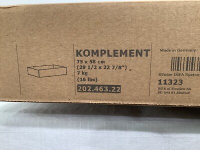 IKEA KOMPLEMENT Drawer Black-brown for pax wardrobe 29 1/2 x 22 7/8”  202.463.22