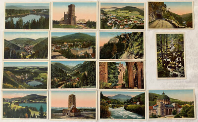 Lot of 15 Postcards Black Forest circa 1925 (?) Landscapes Sights