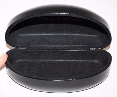 Joan Rivers Sunglasses + Case Black Gray Gold Joan Rivers Sunglasses Case Black Large Clamshell Hardcase  main image 2