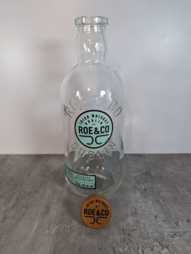 Bottiglia Whisky Vuota Roe & Co Whiskey Irlandese 750 ML Vetro con Tappo in Sughero - Foto 2 di 4