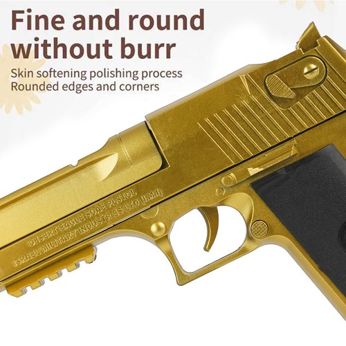 Soft Foam Bullet Gun mit Kugeln, Kinder Pistole Spielzeug mit 2 Magazine Gold - Bild 16 von 24