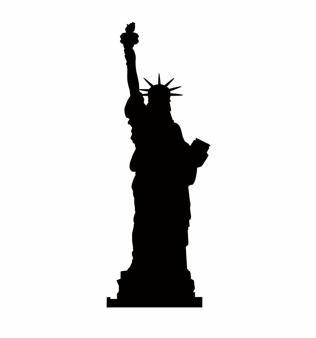 Statue Of Liberty Silhouette Cardboard Cutout Standup Standee Poster