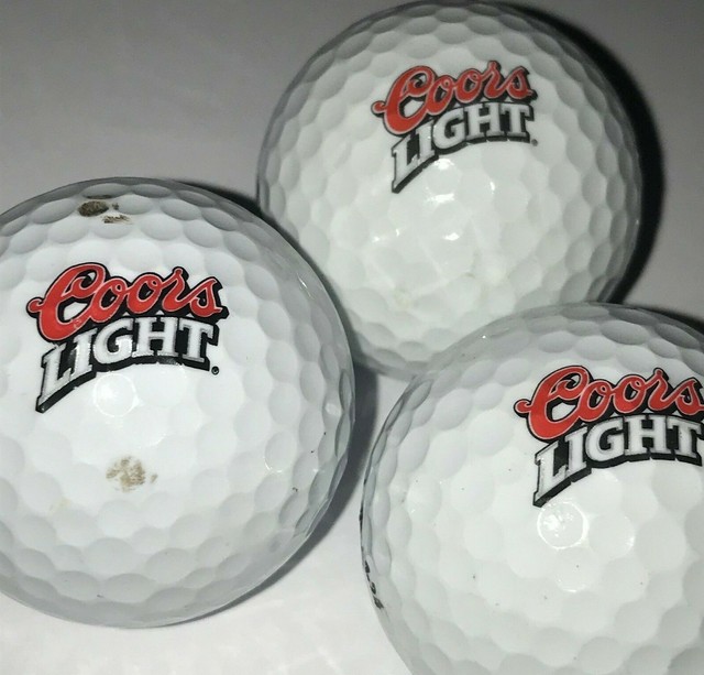 3 Count Wilson Coors Light Beer Logo Used Golf Ball eBay