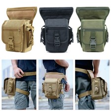 Outdoor Military Waist Drop Leg Hiking Bag Tactical Utility Thigh Waist Pouch US