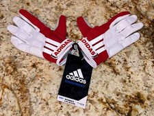 ADIDAS EQT Lax White Red Grey Padded Lacrosse Gloves NEW Womens Sz S M