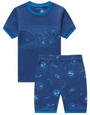 Space Little Boys Short Sleeve Pajamas Sets 100 Cotton Pyjamas Toddler Kids ...