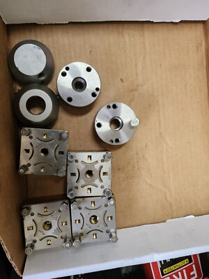 Lot Of 8 Erowa Tooling EDM Holders And  Heads 010569, er-009219 Er-009296