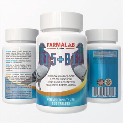 b12 injections ebay B15 B12 para Palomas Pigeon Vitamin Supplement Energy Endurance Formula  Farmalab