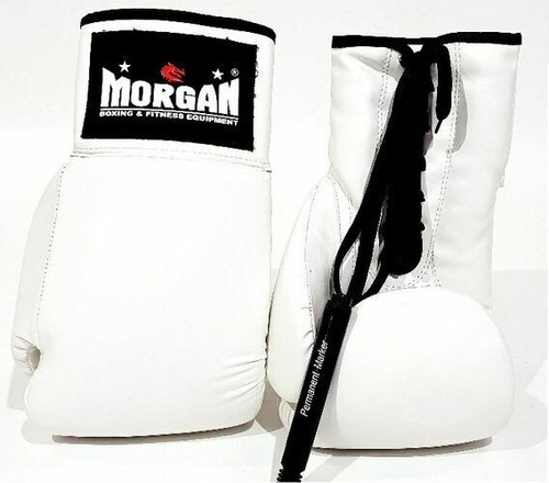 Morgan Sports -Lace Up Autograph Memorabilia Boxing Gloves - 10oz - Picture 2 of 2