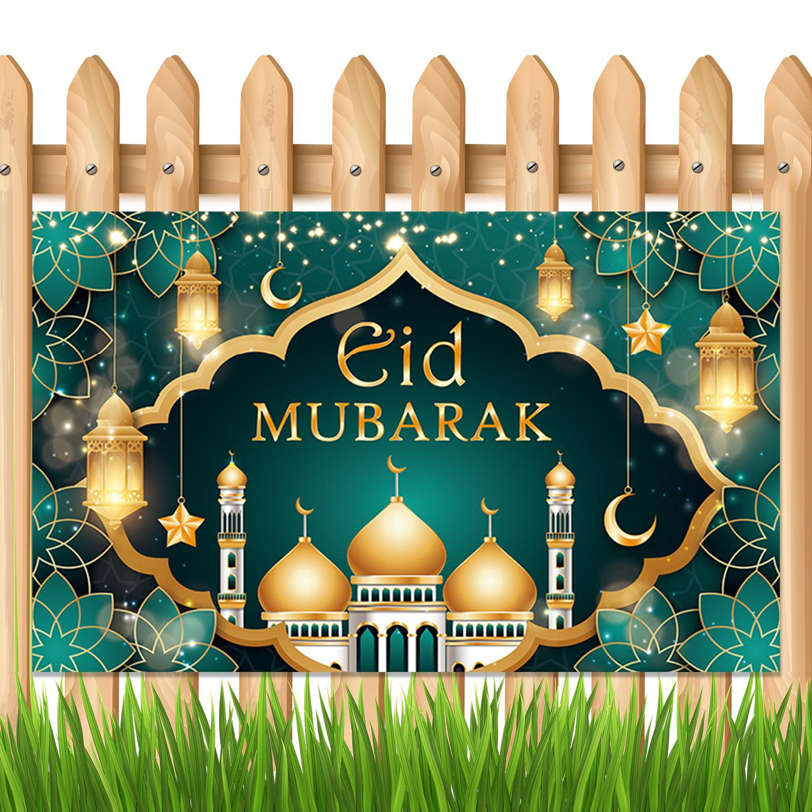 Eid Ramadan Mubarak Background Backdrop Banner Cloth Fabric Party Decorations