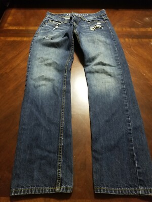 Jeans Homme Aeropostale Essex - Taille 30x30, Coupe Droite, Délavé Bleu