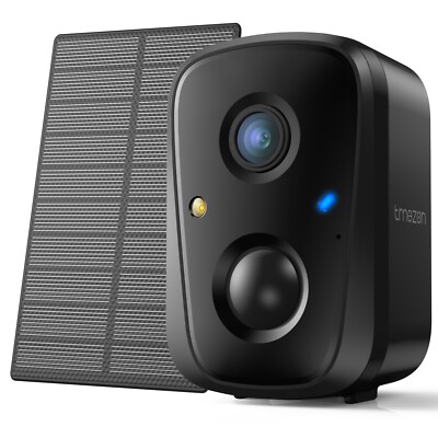 TMEZON 3MP WLAN Solar&Akku Überwachungskamera Aussen mit PIR-Bewegungsmelder