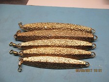 Diamond Jigs Hammered  1/2 to 30 oz   GOLD W/ TREBLE HOOK  5 jigs- pack
