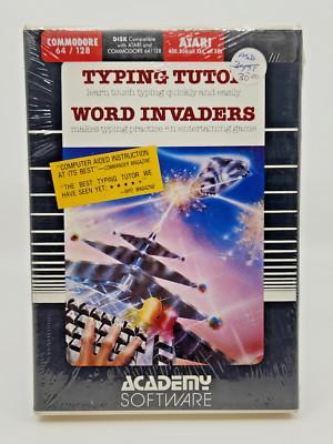 Atari XE 800XL C64 Academy Computer Software - Word Invaders - MIB Sealed New